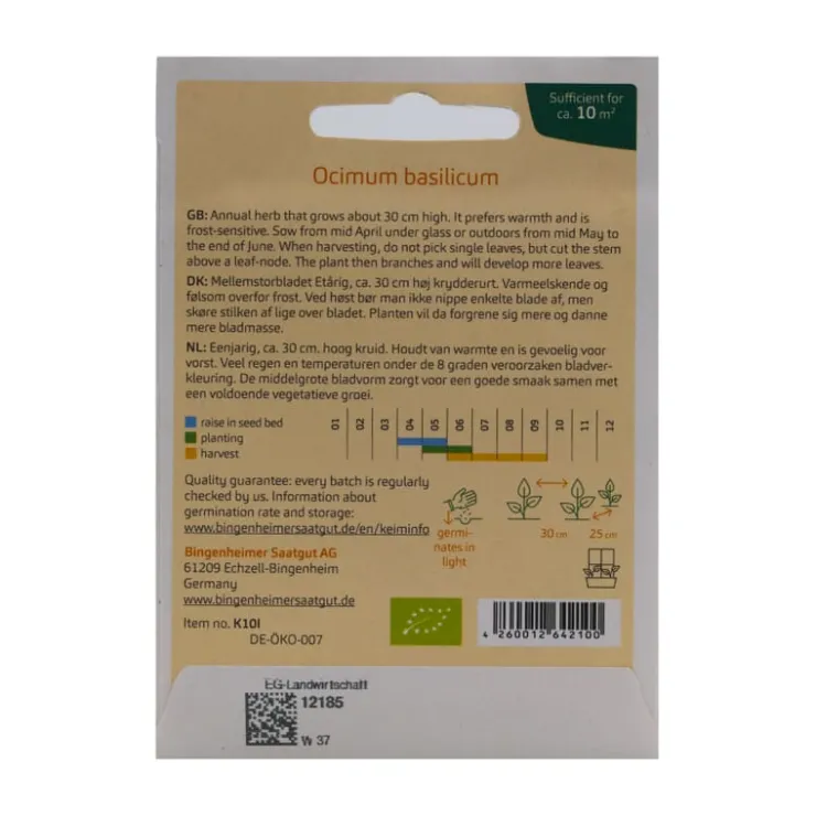 Basilicum zaaigoed bio<Pit&Pit Cheap