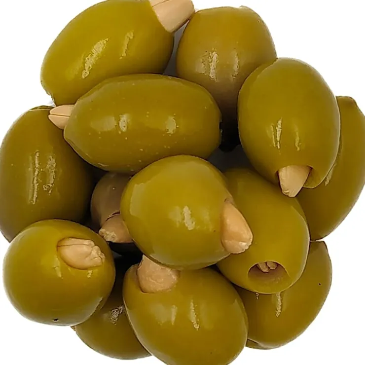 Groene olijven met amandelen bio<Pit&Pit Store