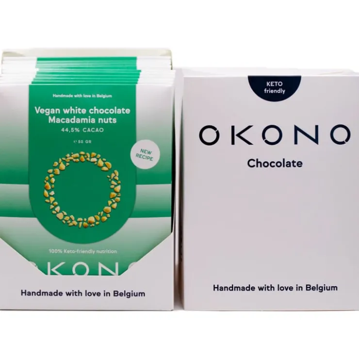 OKONO - Keto vegan witte chocolade macadamianoten<Pit&Pit Best Sale
