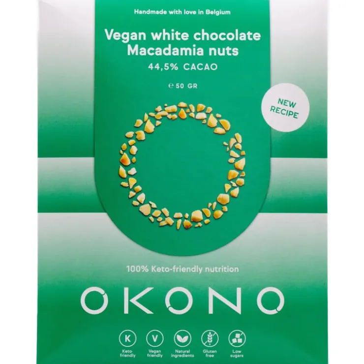 OKONO - Keto vegan witte chocolade macadamianoten<Pit&Pit Best Sale